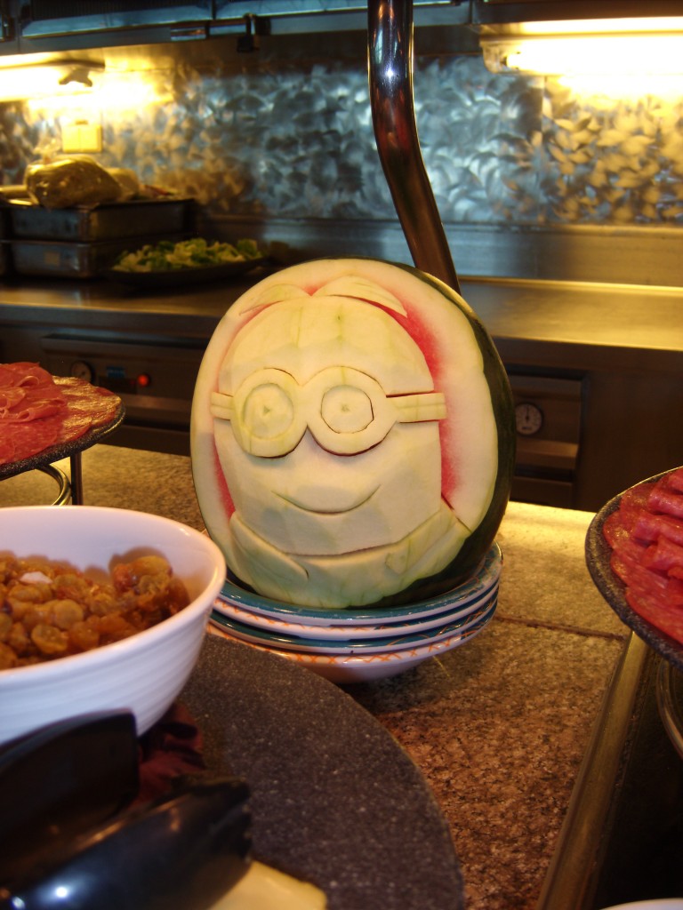 A watermelon minion